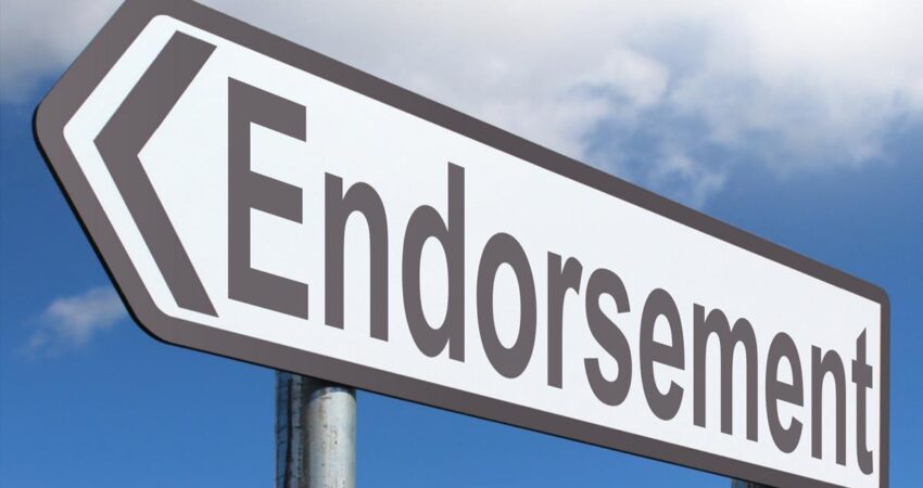 endorsement artinya