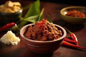 masakan rendang indonesia