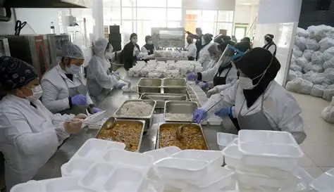 Kontrol distribusi makanan massal