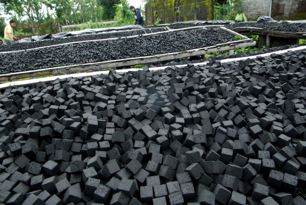 coconut shell eco briquettes